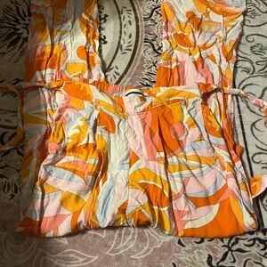 Vibrant Orange and Pink Women's Top